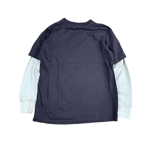 West Coast Choppers Layered Long Sleeve Tee - Brown/Beige (M)