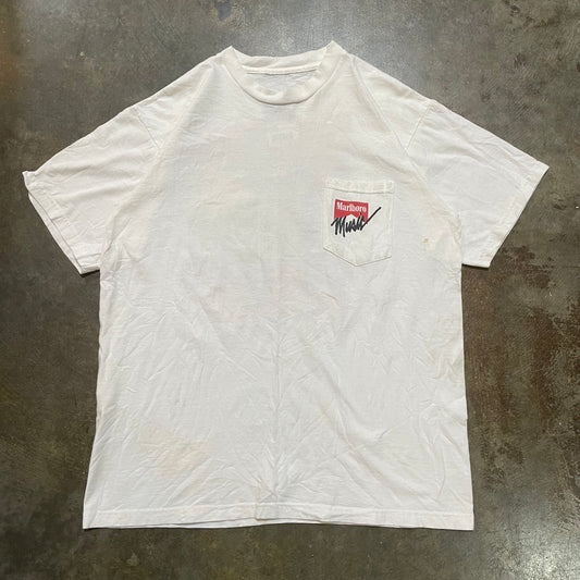 Marlboro Music White Pocket Tee