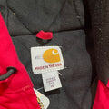 Bright Red Carhartt Insulated Hooded Jacket