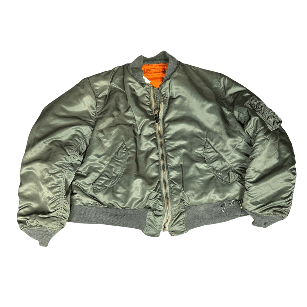 Vintage Bomber Jacket - Olive Green