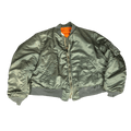 Vintage Bomber Jacket - Olive Green