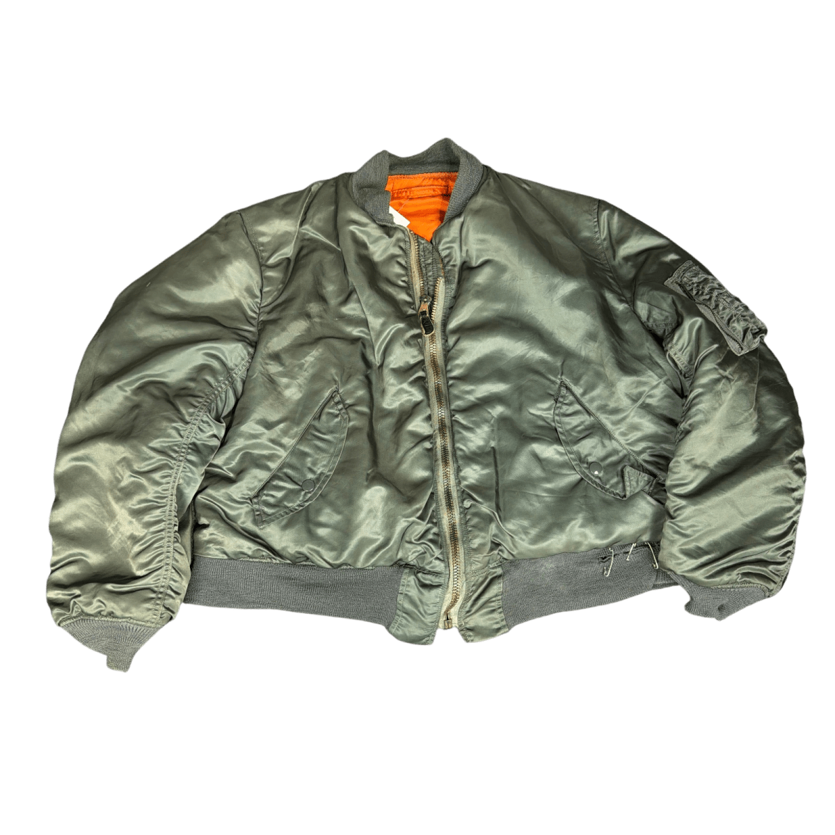 Vintage Bomber Jacket - Olive Green