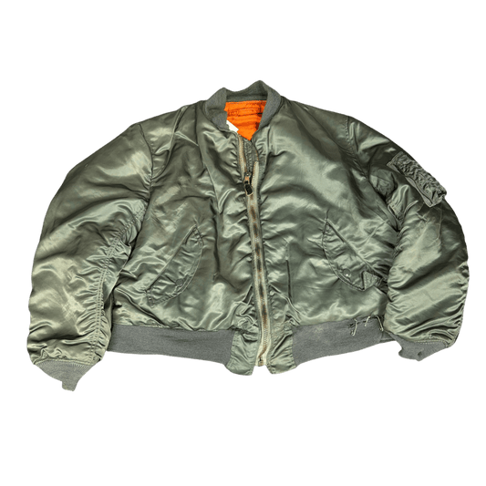 Vintage Bomber Jacket - Olive Green