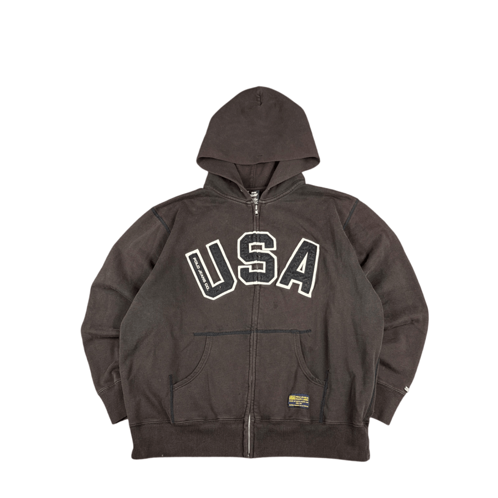Ralph Lauren Polo Jeans USA Hoodie - Brown (XL)
