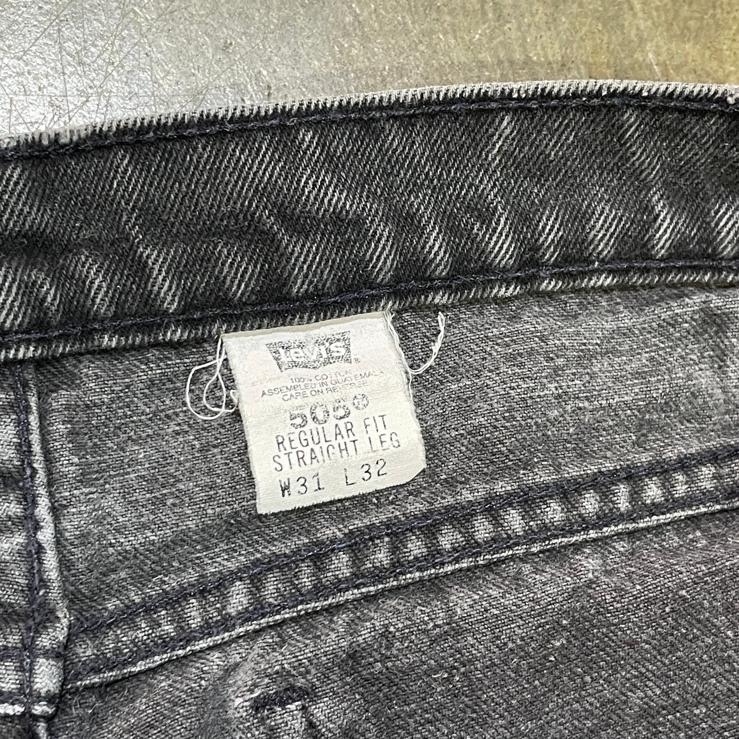 1990s Levis 505 Regular Fit Black Jeans (M)