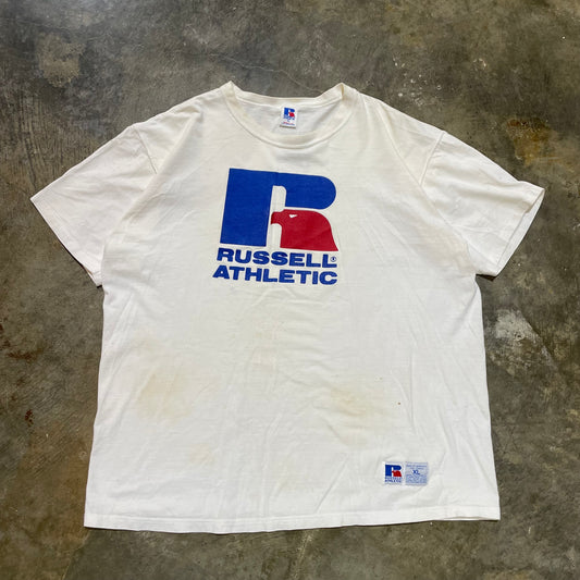 White Russell Athletic Tee