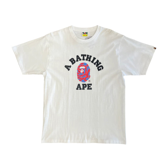 BAPE Tie Dye College Tee White Multi