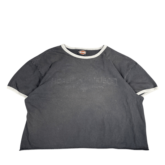 Harley-Davidson Ringer Tee - Black with Grey Trim (L)