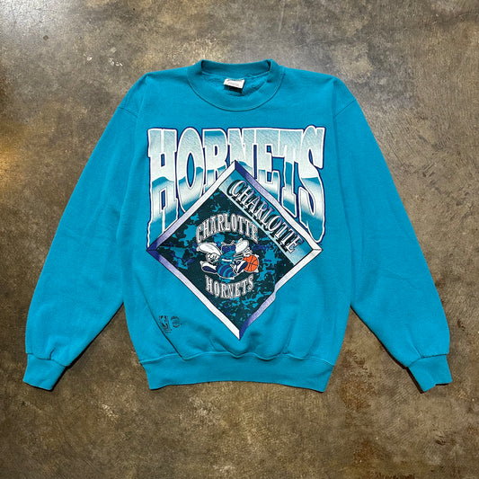 Charlotte Hornets Zubaz Diamond Logo Crew