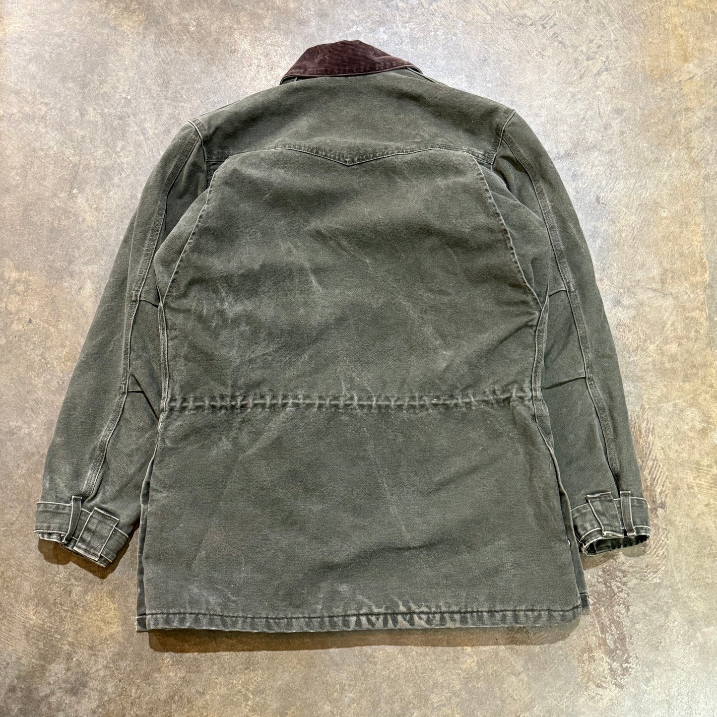 Green Carhartt Chore Jacket Brown Collar 15