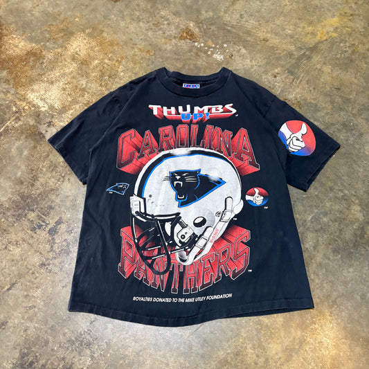 Black Thumbs Up Carolina Panthers Tee