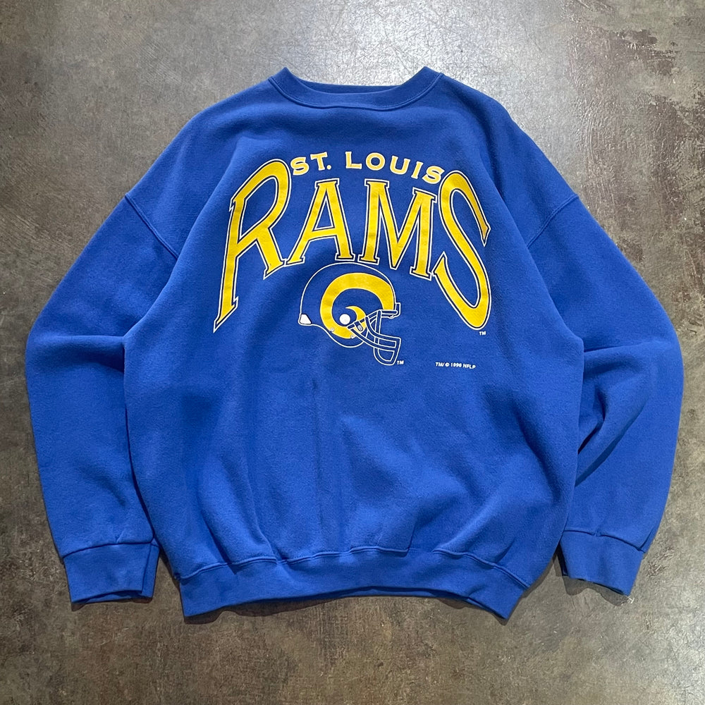 Blue 1996 St. Louis Rams Logo Athletics Crew
