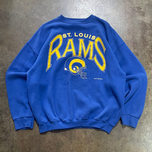 Blue 1996 St. Louis Rams Logo Athletics Crew
