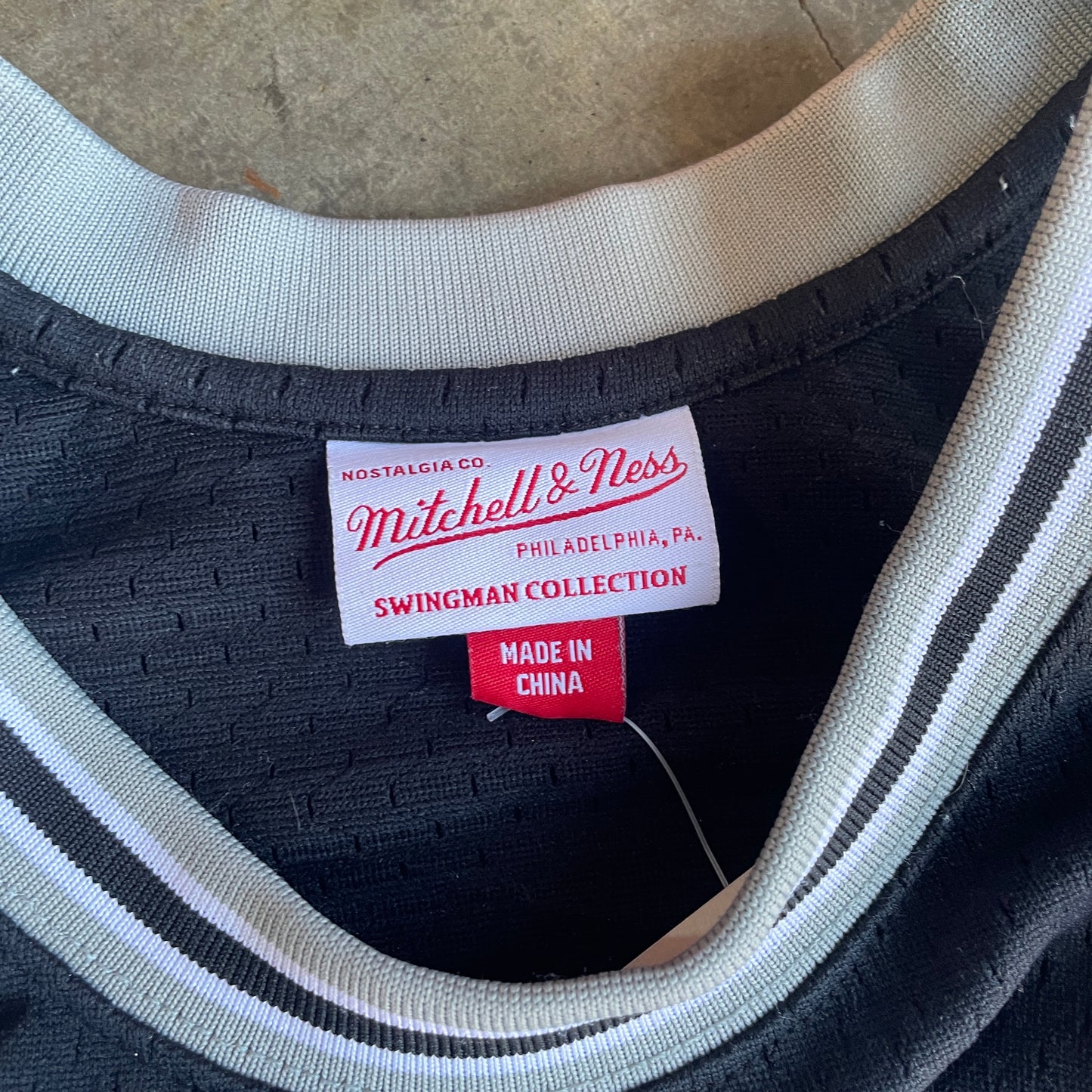 Black David Robinson Mitchell & Ness Spurs Jersey