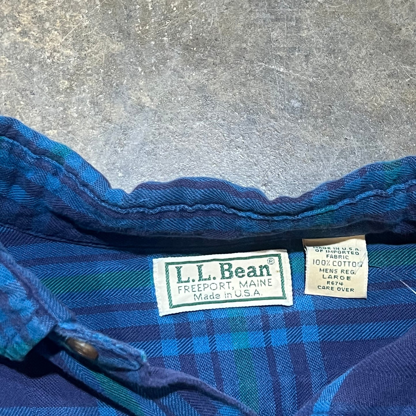 Teal/Navy L.L. Bean Button-Up1