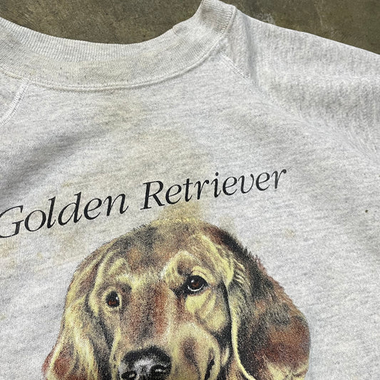 90's Golden Retriever Hanes Heather Grey Sweatshirt