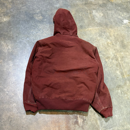 Maroon/Burnt Orange Carhartt Hooded Jacket 14