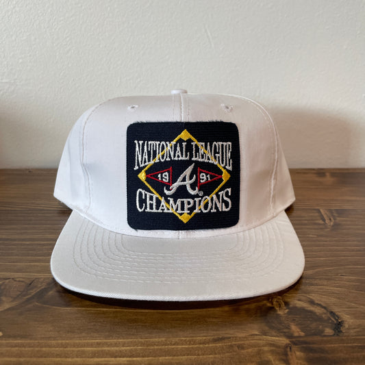 DS White 1991 Atlanta Braves National League Champions Hat