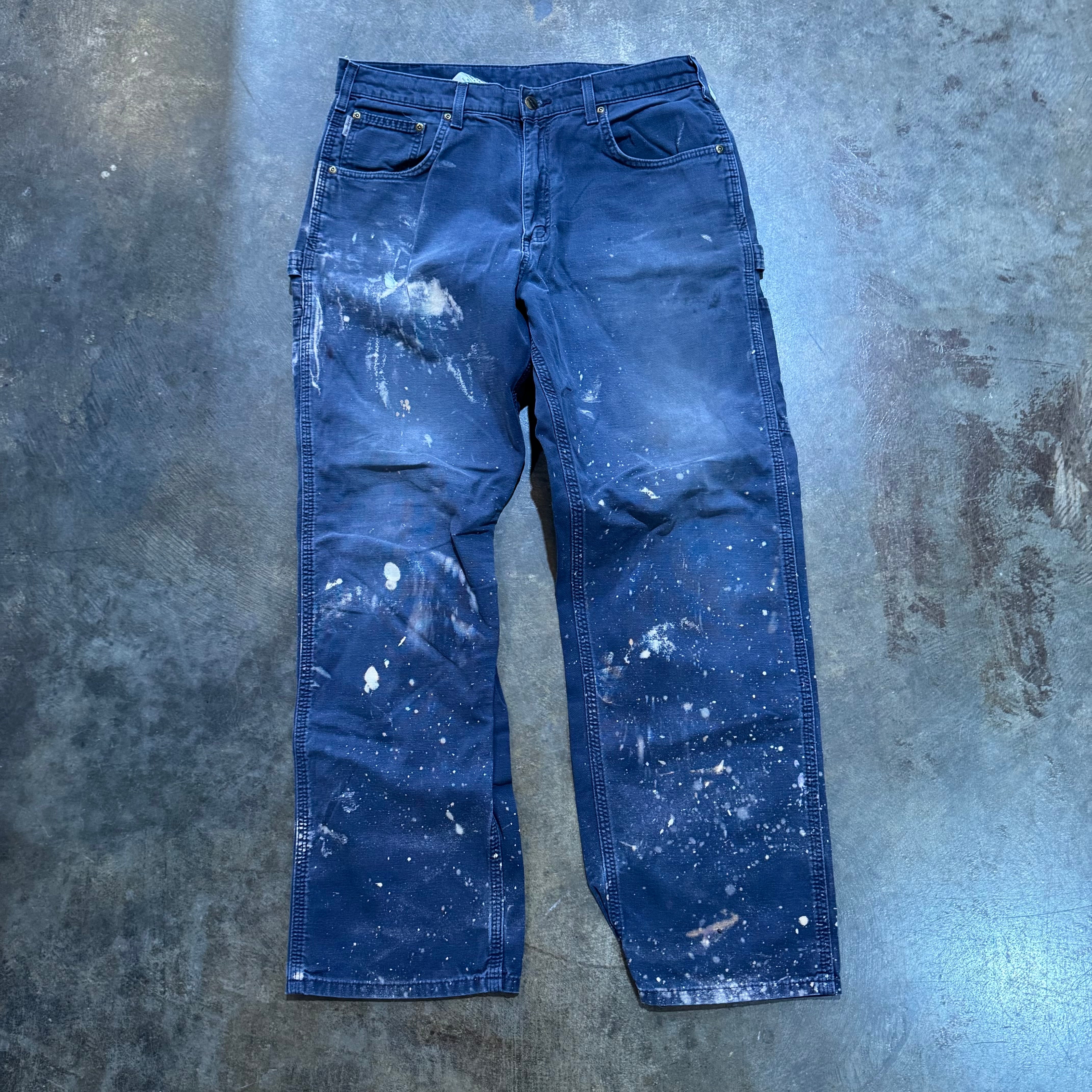 Navy Blue Bleached Carpenter Pants20