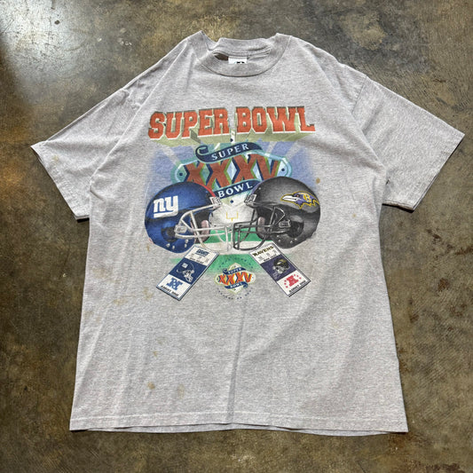 Grey 2001 Super Bowl Tee