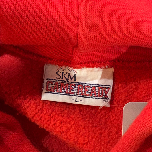 Blank Red Reverse Weave Hoodie