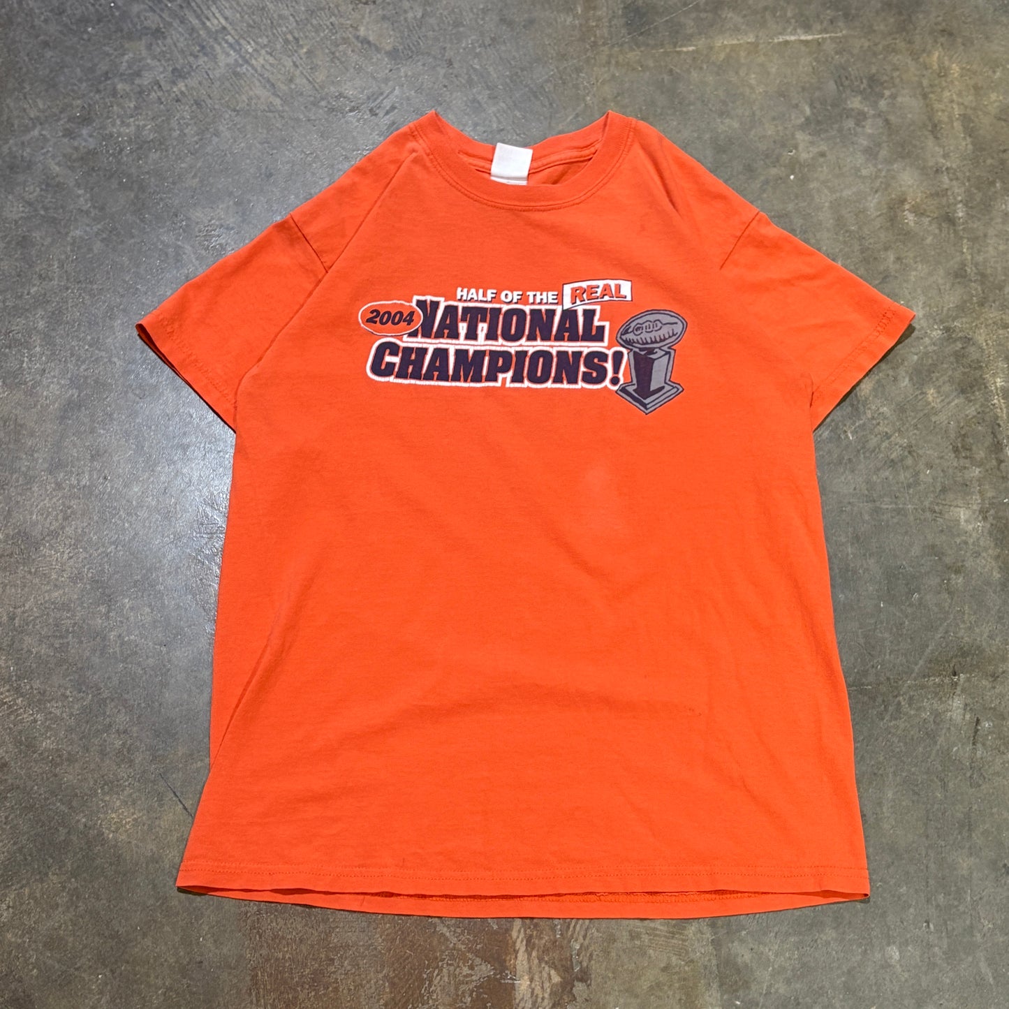 Orange Auburn Half Of The Real National Champions Tee