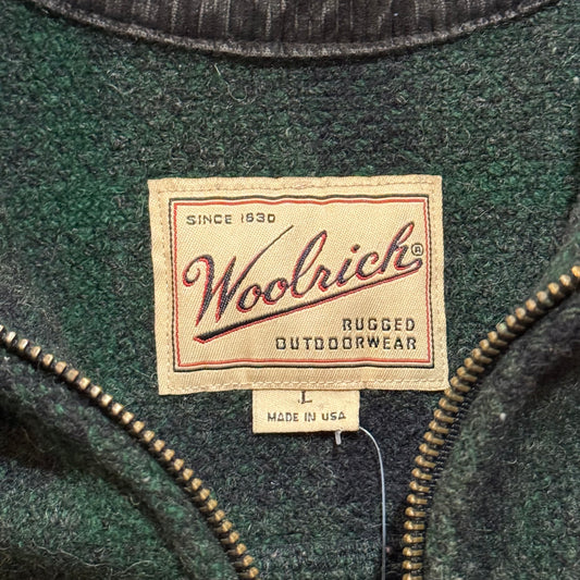 Green and Black Plaid Woolrich Jacket