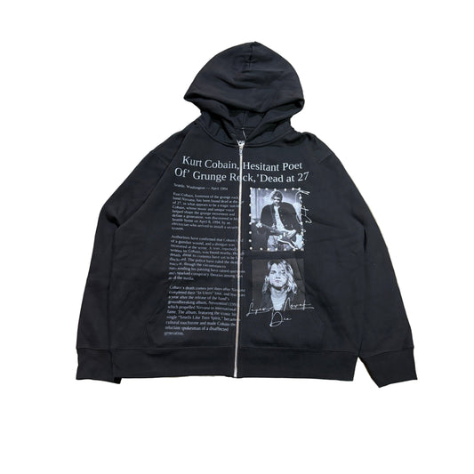 AMIS ET FLEURS Baby Boy Kurt Zip Up Hoodie Black