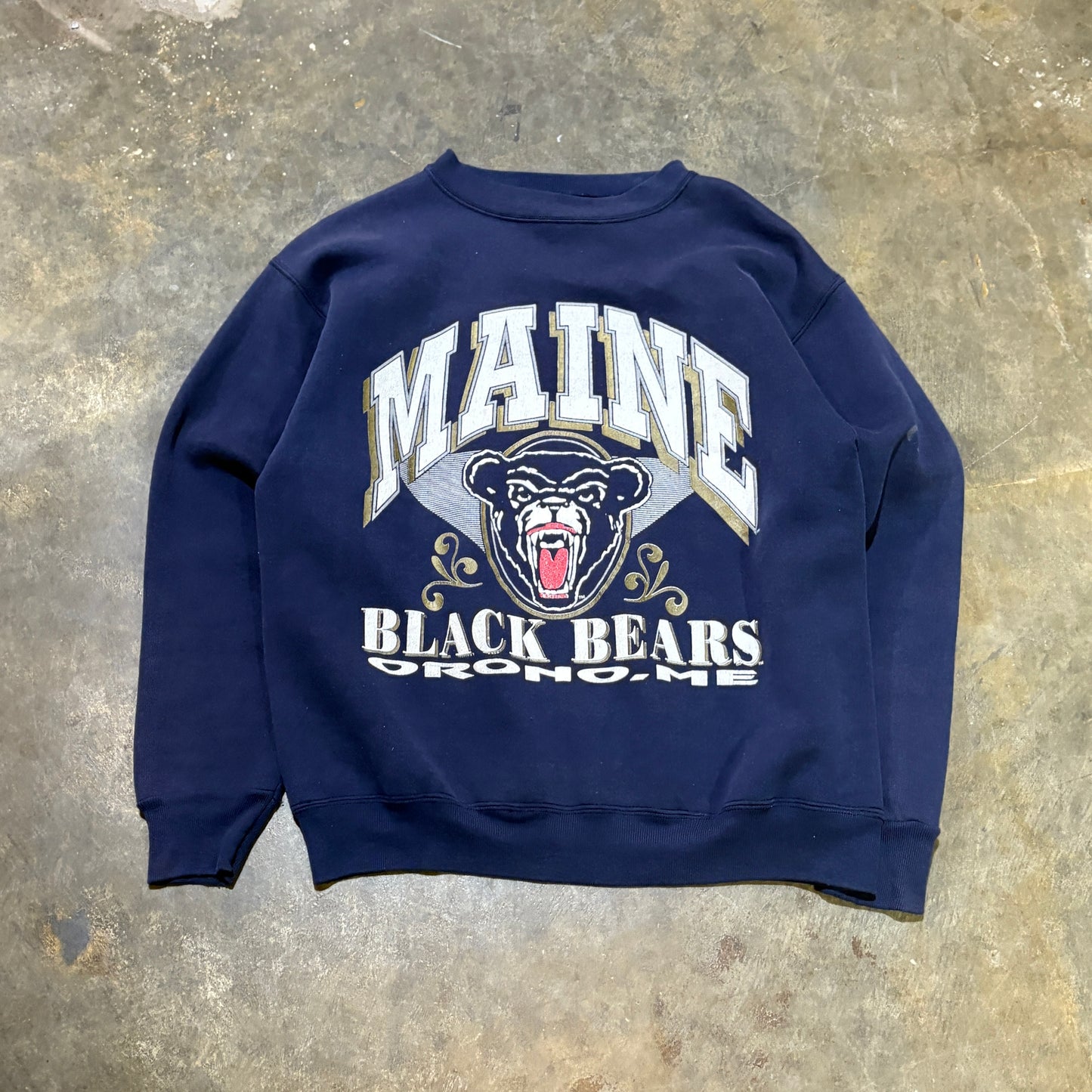 Maine Black Bears Navy Crewneck