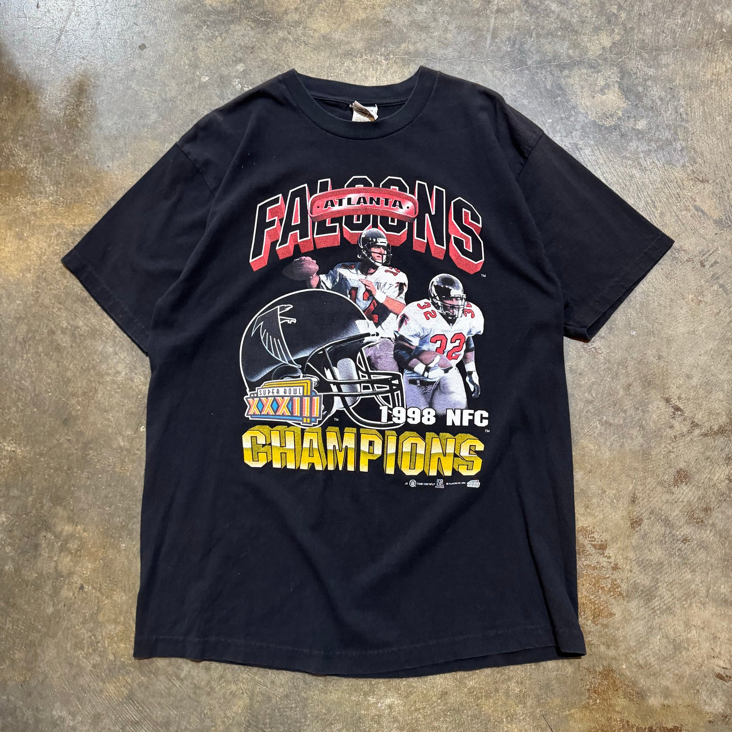 Atlanta Falcons 1998 Player Tee Black2