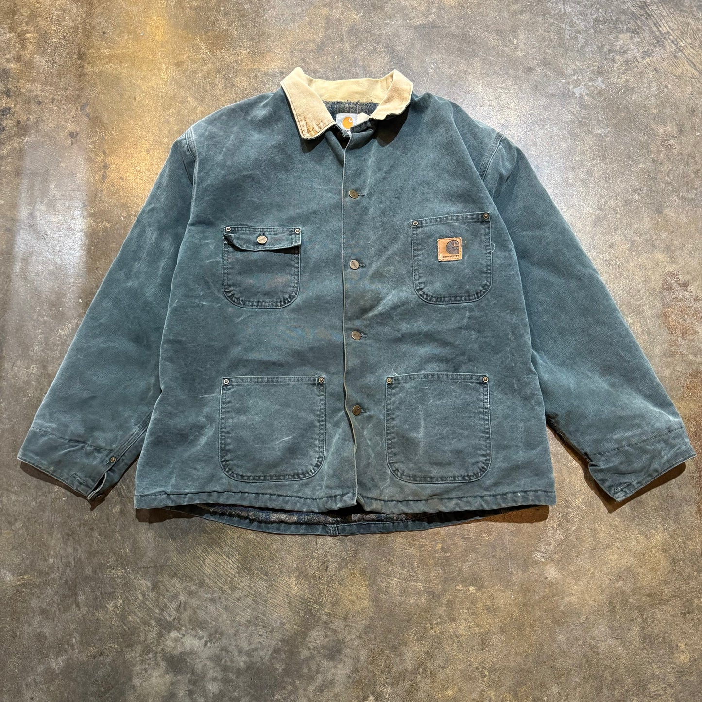 Green Plaid Carhartt Chore Coat