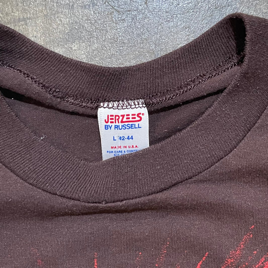 87 Rendezvous Motorcyle Brown Tee