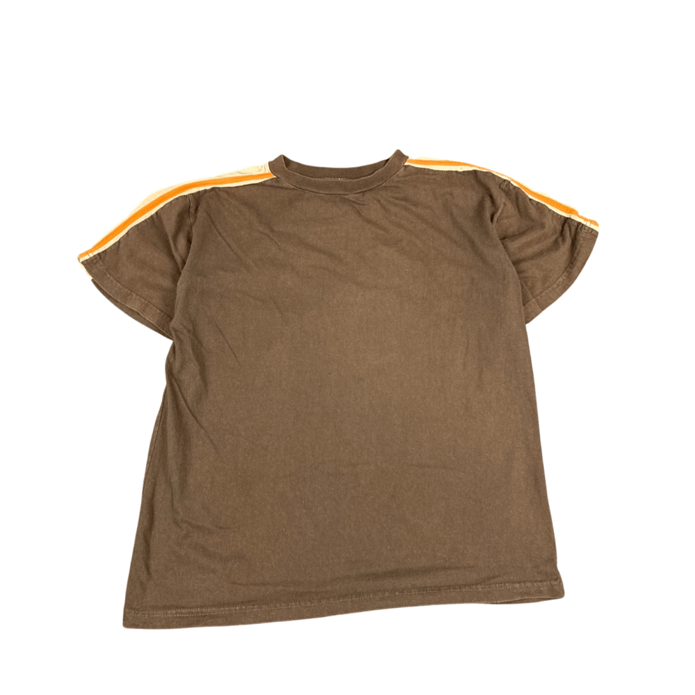 Active Rugged Active Rugged Wear Retro Tee - Brown with Orange/Yellow Stripes – The ...