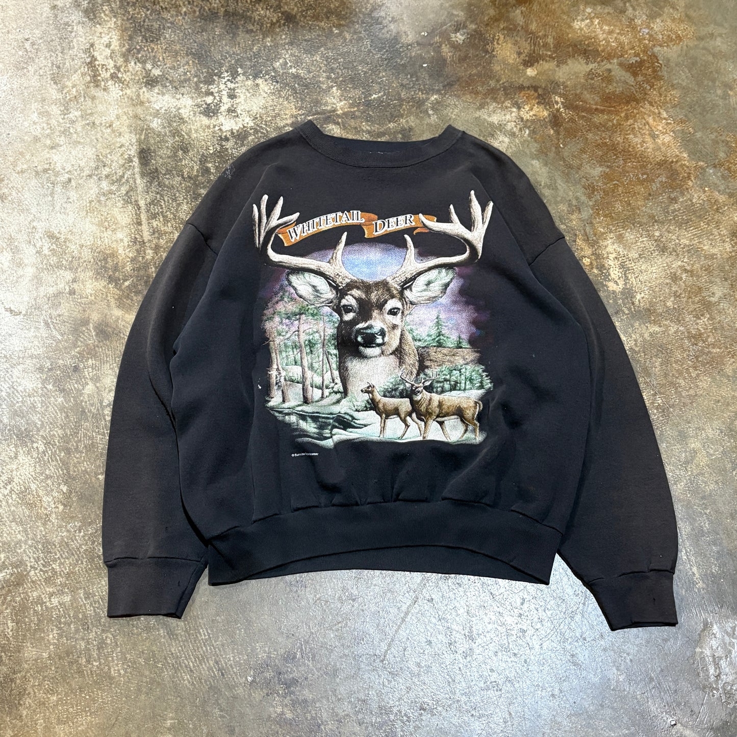 Whitetail Deer Faded Crew