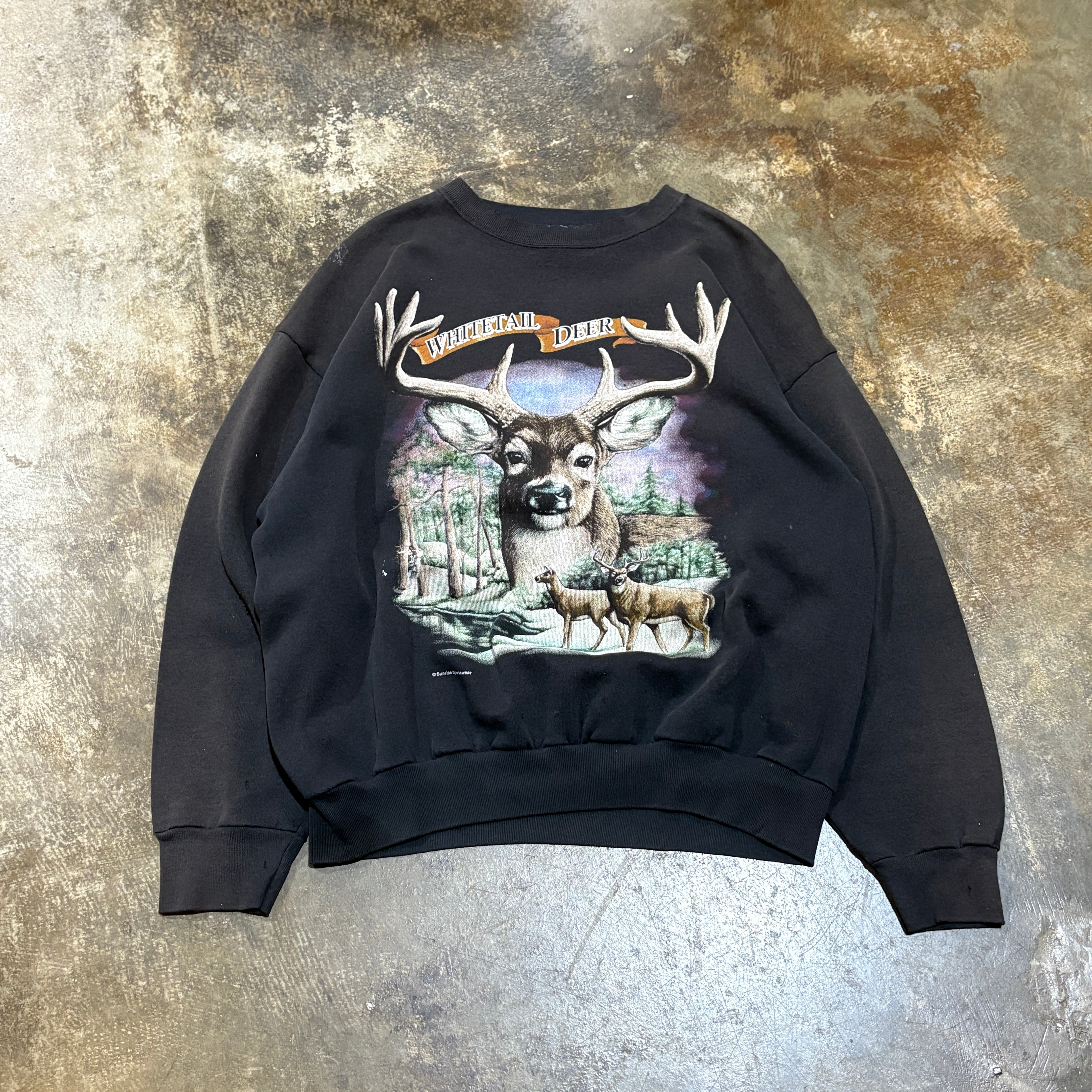 Whitetail Deer Faded Crew