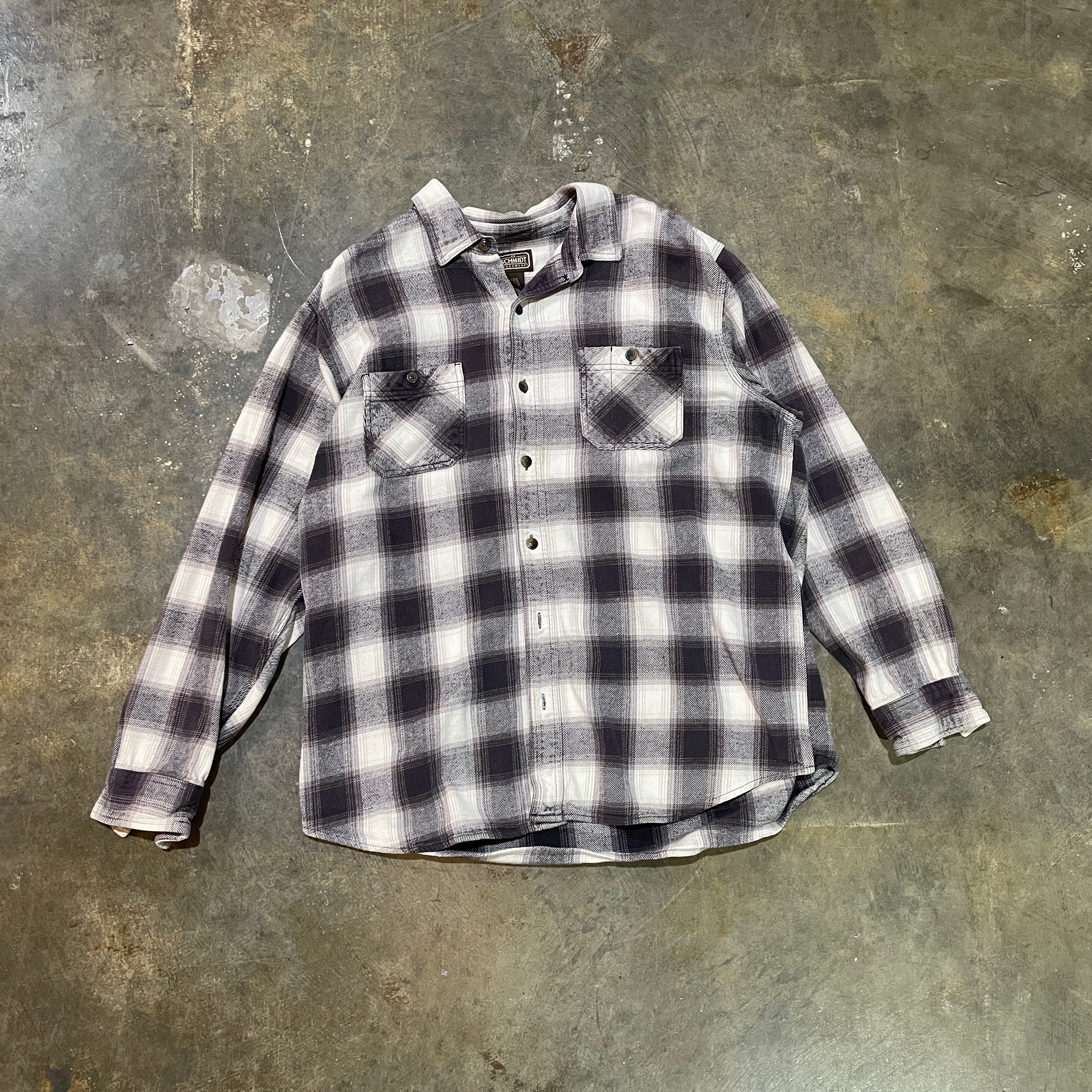 Schmidt Purple/Brown and Beige Plaid Flannel1