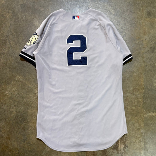 Grey 2008 Yankees #2 Baseball Jersey