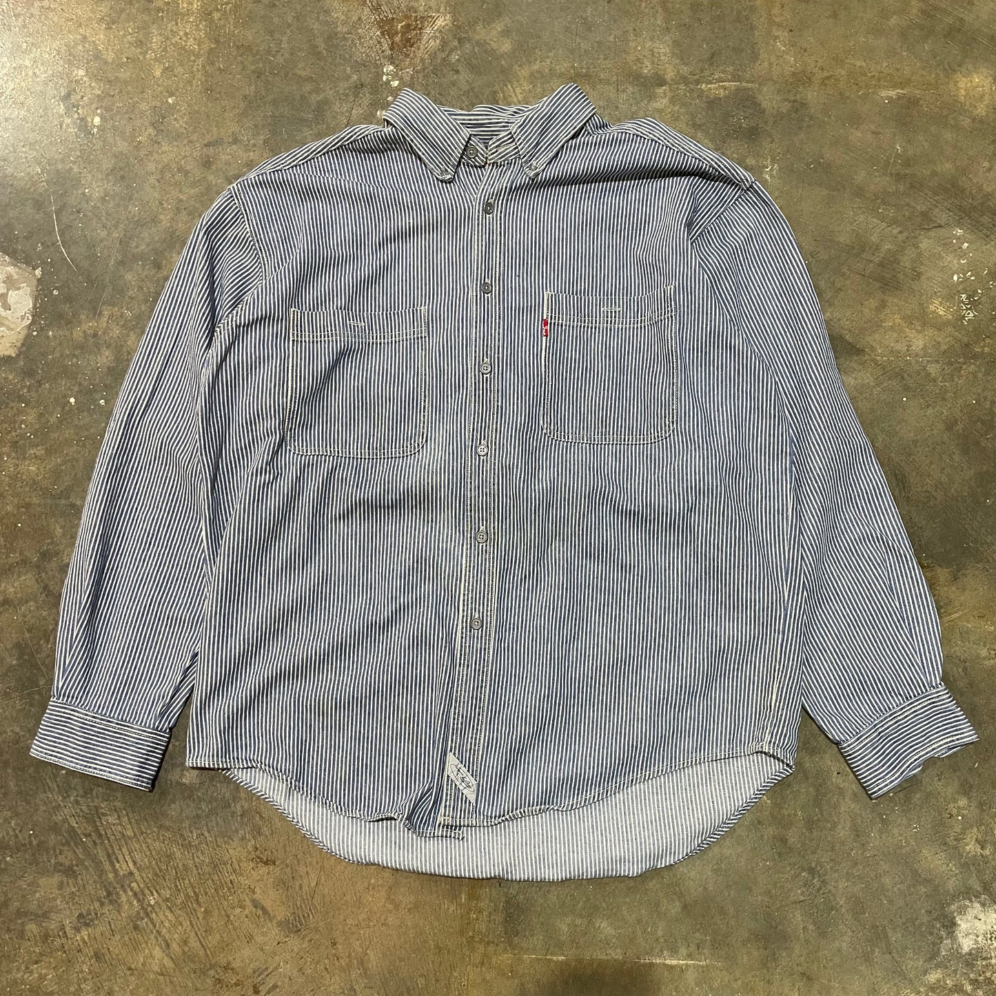 Levis Hickory Stripe Button Down Shirt