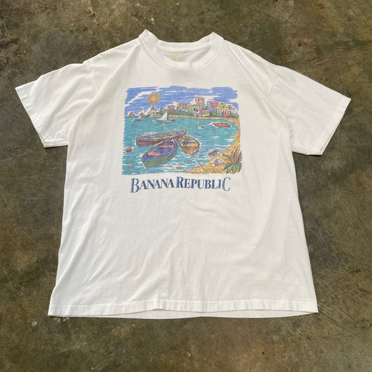 Banana Republic Coastal Boats Graphic Tee