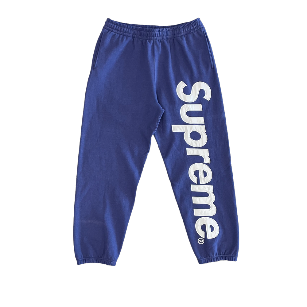 Supreme Satin Applique Sweatpant Navy