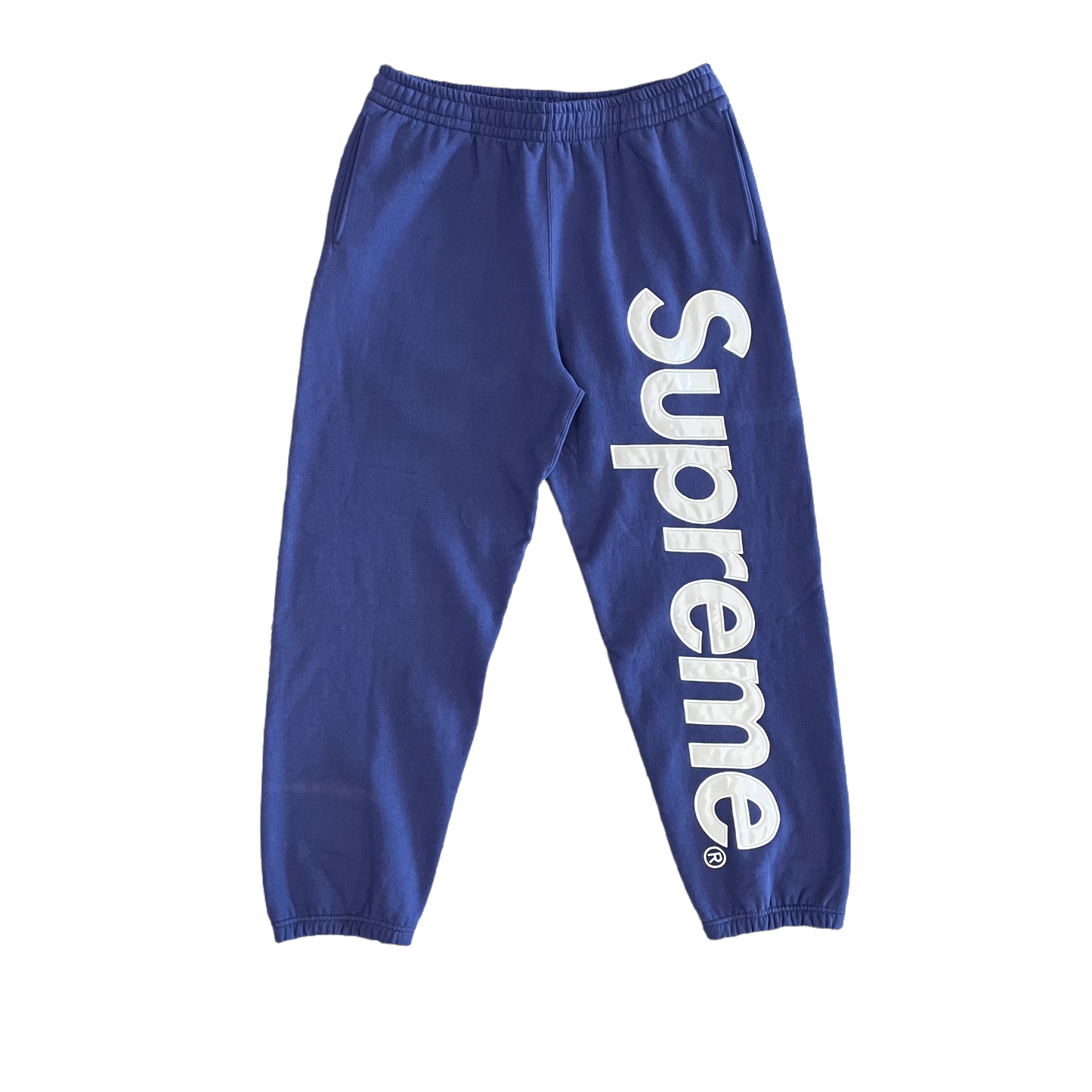 Supreme Satin Applique Sweatpant Navy