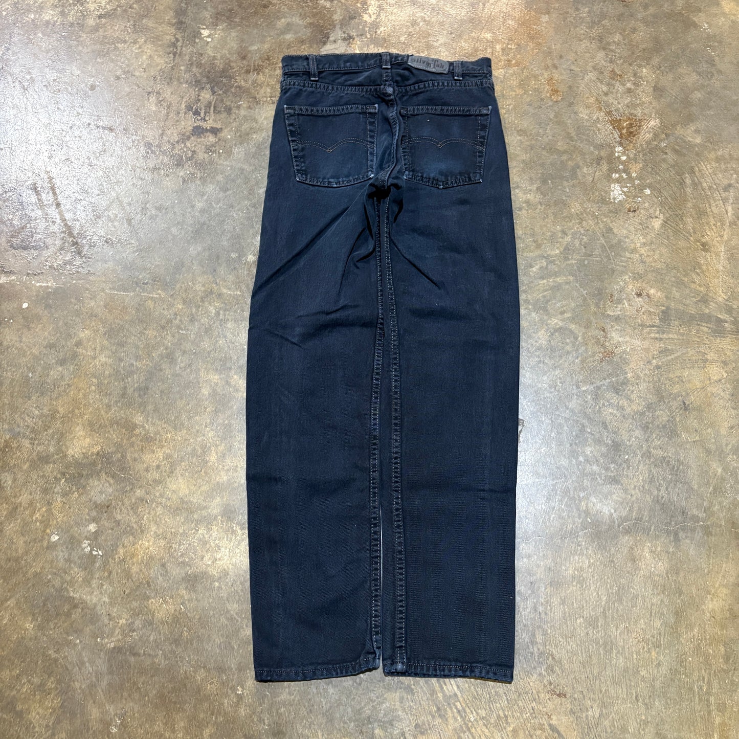 Black Levi's Silver Tab Jeans Straight