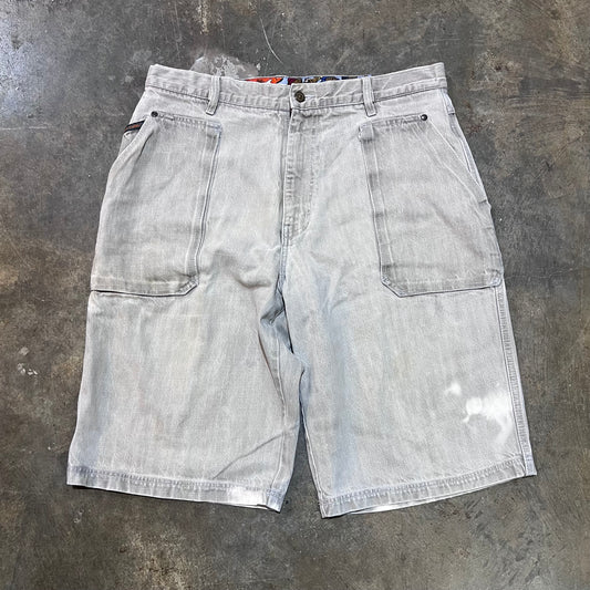 Platinum Fubu Grey Pocket Face Jorts