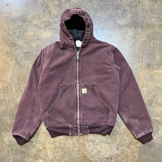 Carhartt Y06 Burgundy Hooded Work Jacket 20