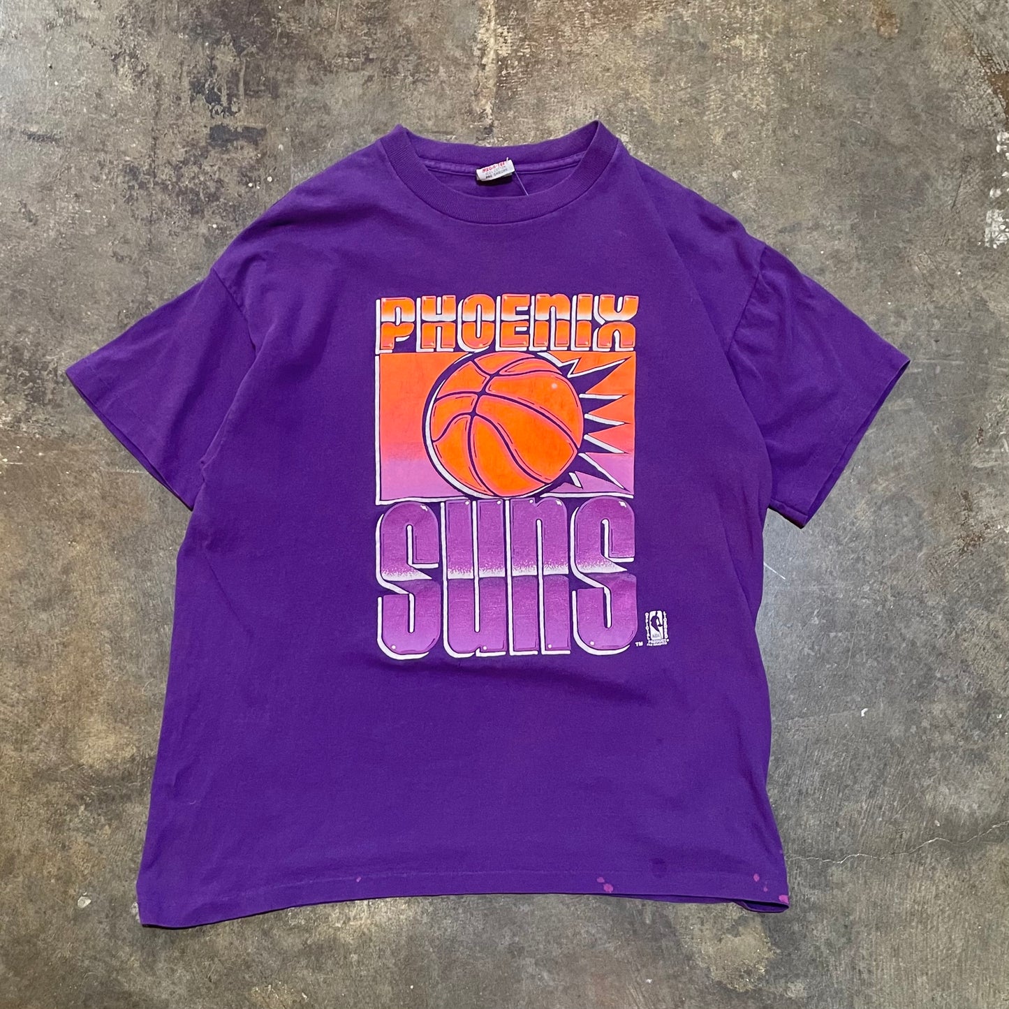 Purple Pheonix Suns Chrome Logo tee