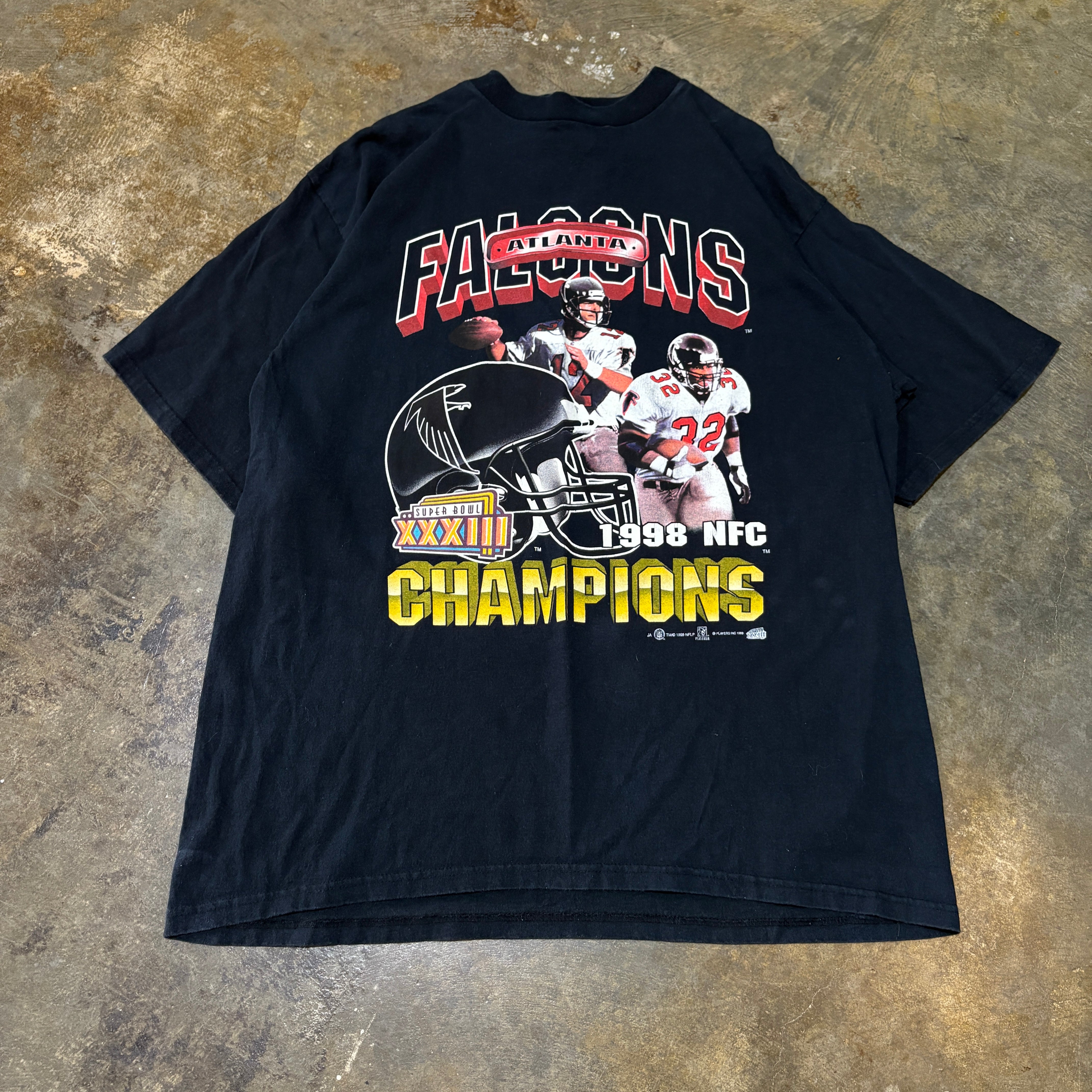 Black 1998 Atlanta Falcons NFC Champions Sport Attack Tee