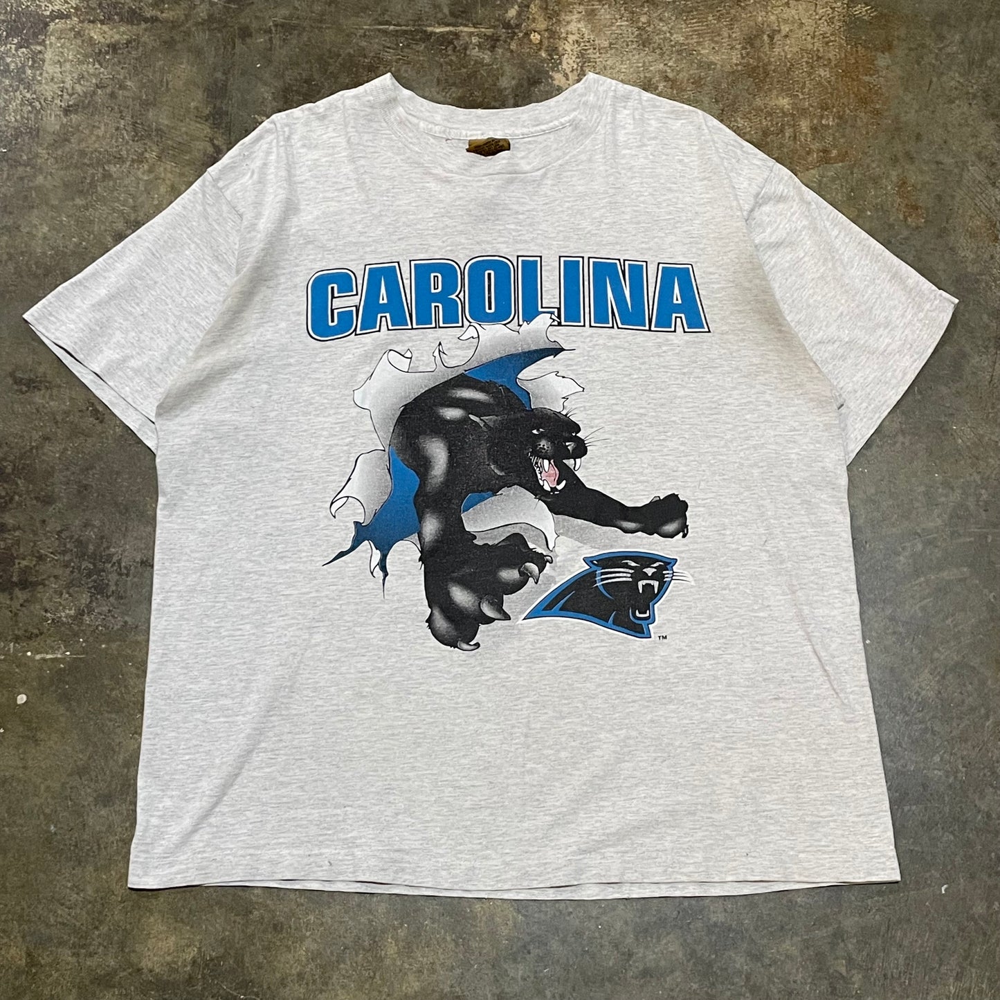 Grey 1993 Nutmeg Carolina Panthers Breakthrough Tee