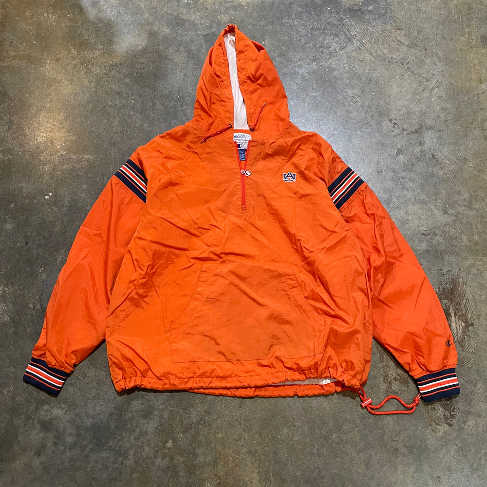 Auburn Champion 1/4 Zip Hooded Orange Windbreaker