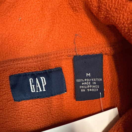 GAP Fleece Quarter-Zip Pullover - Orange (M)