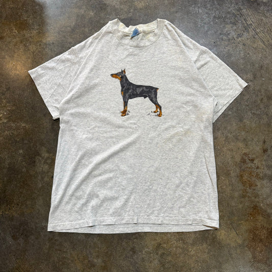 Doberman Sideways grey tee